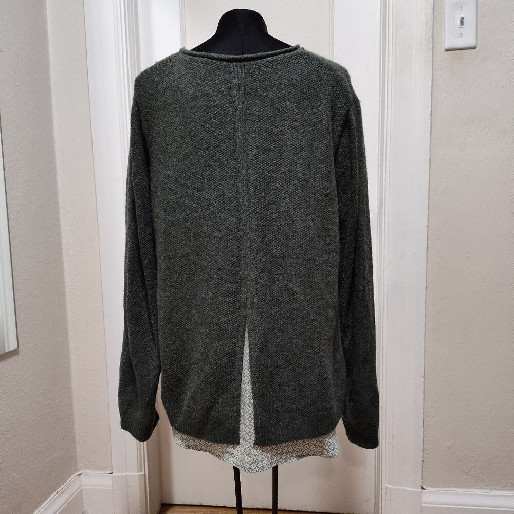 Coin 1804 Marled Knit Faux Layered Sweater